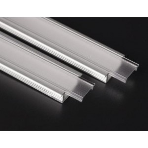 Aluminium süllyeszthető profil LED szalaghoz 2 méter átlátszó búrával -11666NR
