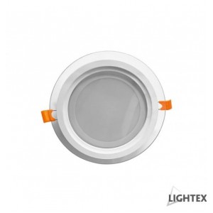 Lightex - 6W beép. mini üveg LED panel, kör, IP44,4000K - LTX30030