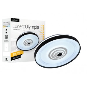MasterLED - Lucero Olympia 84W, 50cm átmérőjű fehér LED távirányítós és mobil applikációval vezérelhető mennyezeti lámpa - 3312W-4196