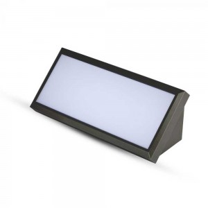 V-tac - 12W Oldalfali dekor lámpatest, fekete, 6400K, IP65
