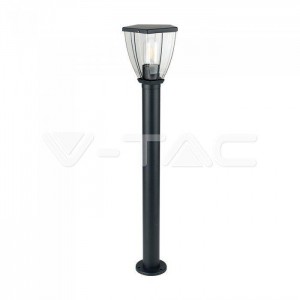 Klasszikus oszlopos kerti lámpa E27 foglalattal, sötétszürke -8629