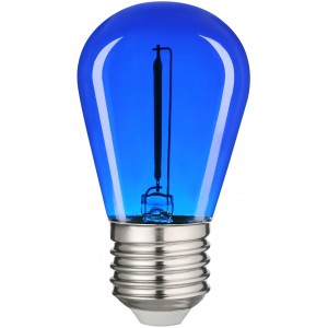 Avide - Színes LED Izzó - 0.6W E27 filament, kék, ST64 - ABDLF-0-6W-B
