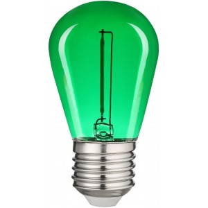 Avide - Színes LED Izzó - 0.6W E27 filament, zöld, ST64 - ABDLF-0-6W-G