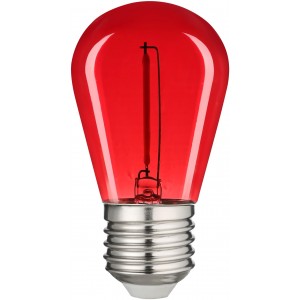 Avide - Színes LED Izzó - 0.6W E27 filament, piros, ST64 - ABDLF-0-6W-R