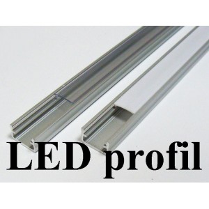 Aluminium U profil LED szalaghoz 2 méter átlátszó búrával -11283NR