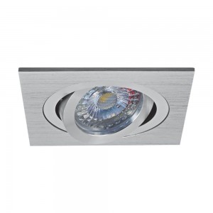 GU10 spot lámpatest, ezüst, négyzet, IP20 - HT003879