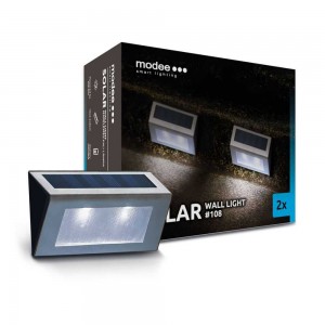 Modee - LED Szolár Napelemes Fali Lámpa WS108 (2db/doboz) - ML-WS108