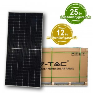 410W Félcellás Monokristályos napelem panel, Garancia (12 év mechanikai, 25 év teljesítmény) 31db/raklap